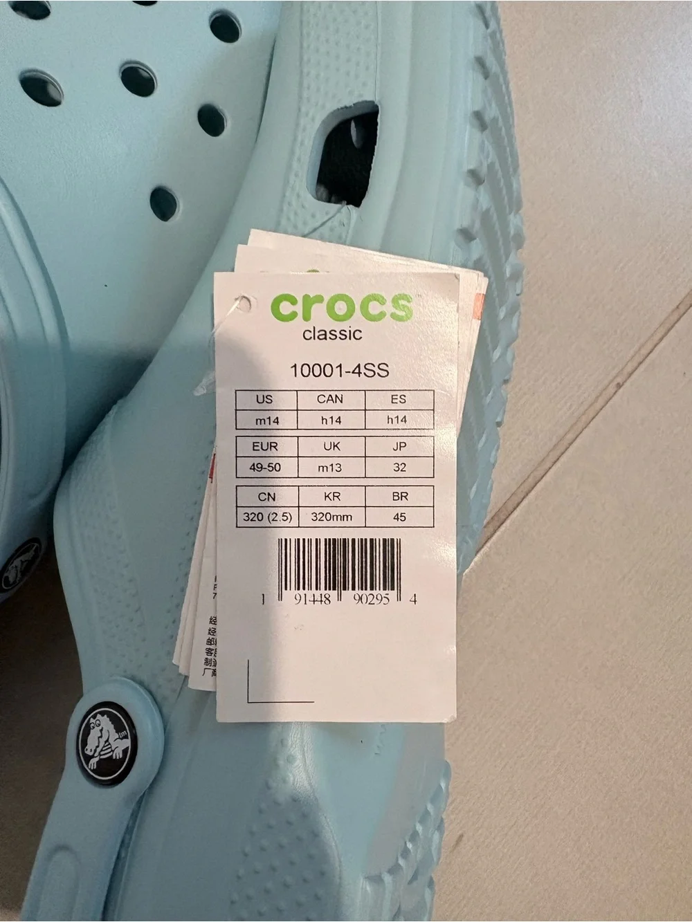 CROCS Kids Pastel Blue Classic Clogs